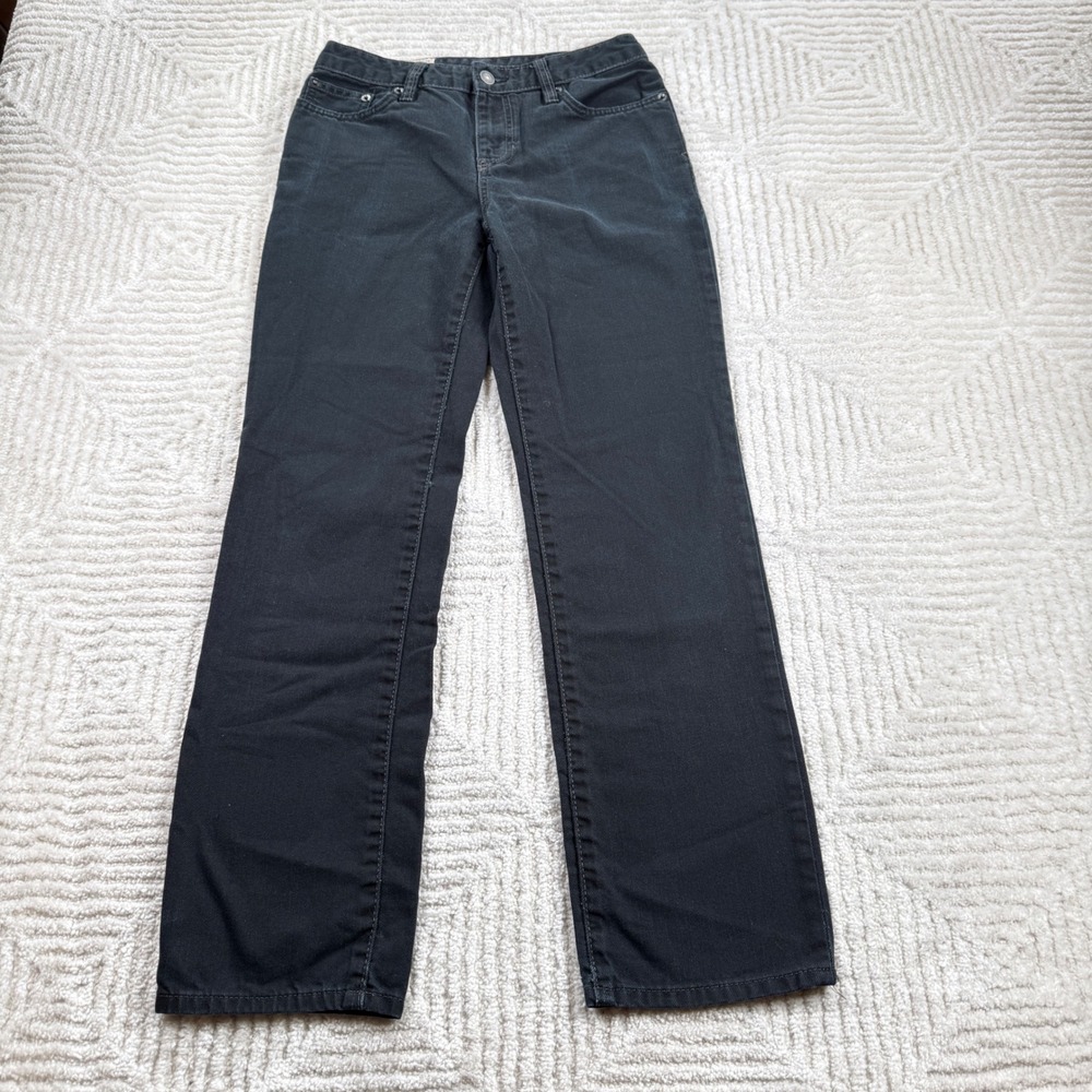 Polo Ralph Lauren Jeans Boys 14 Black Straight Leg Denim Dungarees Preppy School